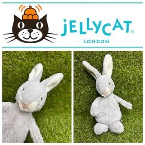 JellyCat Gray‎ Bashful Bunny Rabbit Bean Filled STUFFED ANIMAL PLUSH Soft Toy